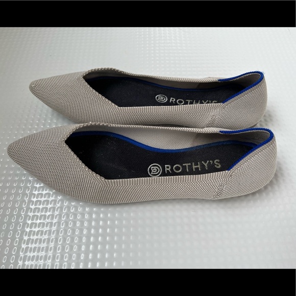 Rothy's Shoes - Rothy’s Pointed Toe Flat - Retired Light Gray Birdseye - Women’s 11